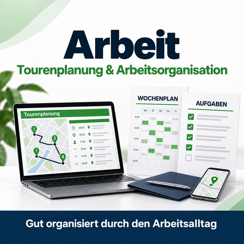 Arbeit – Tourenplanung & Arbeitsorganisation – Gut organisiert durch den Arbeitsalltag