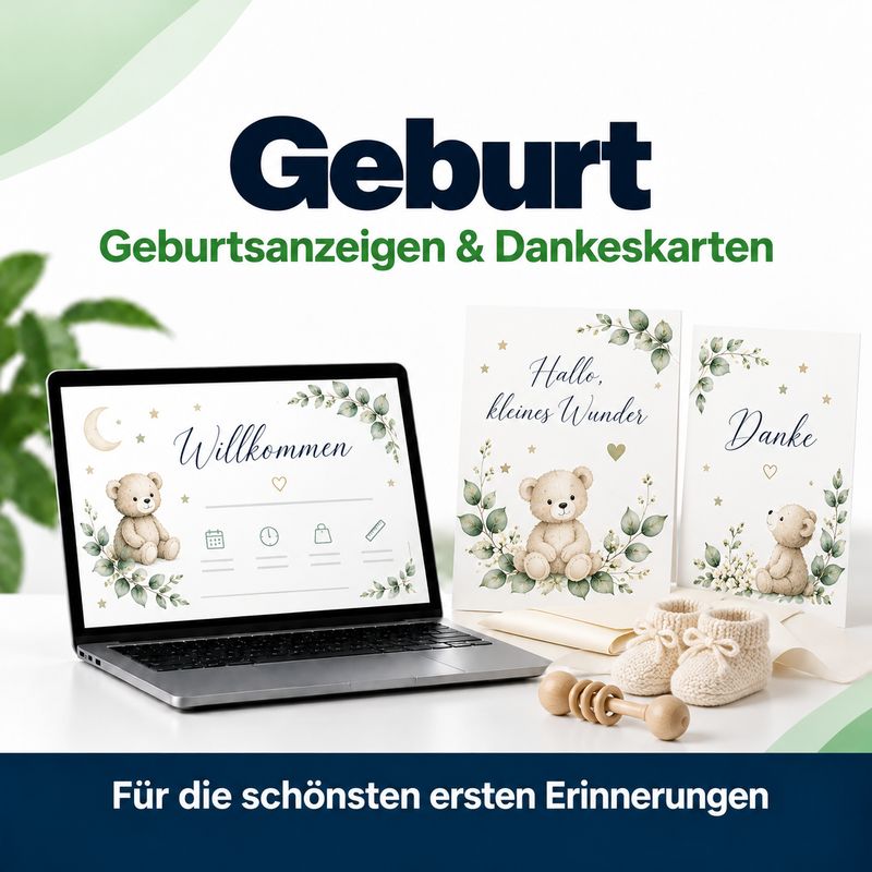 Geburt – Geburtsanzeigen & Dankeskarten – Für die schönsten ersten Erinnerungen