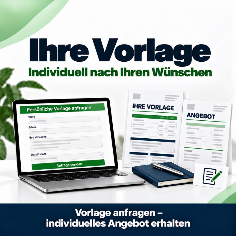 Ihre Vorlage – individuell nach Ihren Wünschen – Vorlage anfragen und individuelles Angebot erhalten