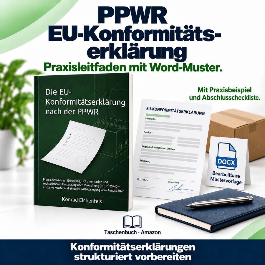 Die EU-Konformitätserklärung nach der PPWR: Praxisleitfaden zur Erstellung, Dokumentation und rechtssicheren Umsetzung